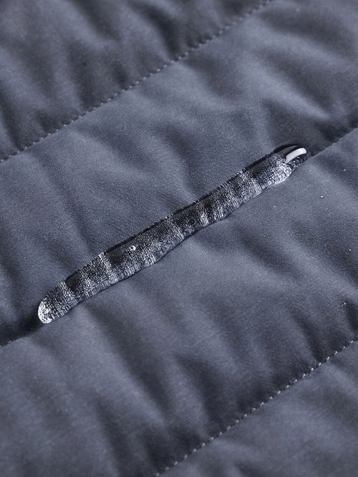 Куртка мужская стёганая с капюшоном с графеновой подкладкой темно-серого цвета 9623_1TC