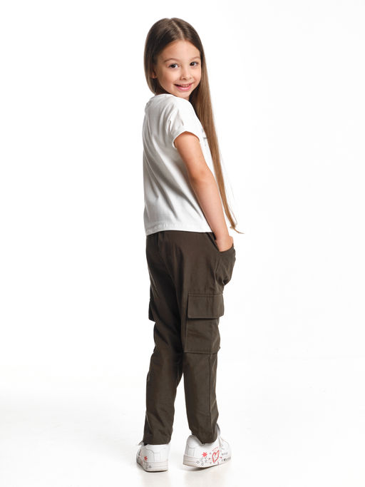 Комплект для девочки с брюками UD 7169/7170 касар/хаки - Mini maxi фото 2