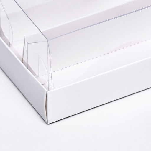 Цена за 2 шт. Кондитерская коробка складная под 2 эклера, белая, 9×13.5×7 см