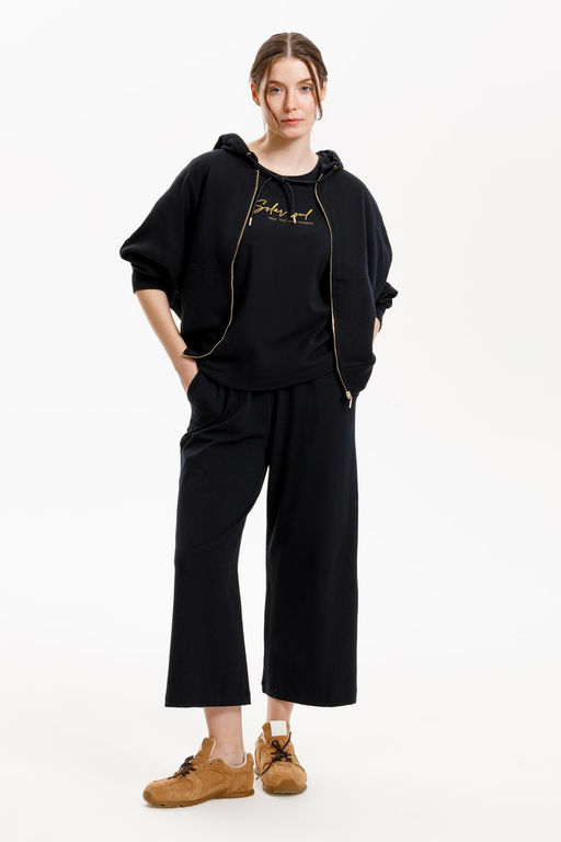 ЕВТ 3305/темный черный фуфайка жен