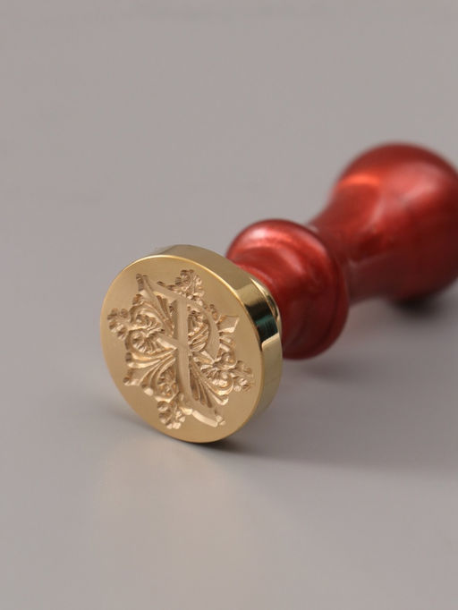 Печать для сургуча с пластиковой ручкой «Буква F на вензеле», 2.5×2.5×6.3 см