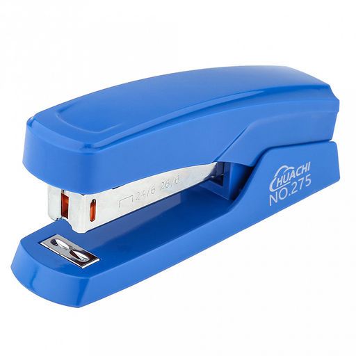 Степлер №24/6 и №26/6 до 20 листов, 10,5х3,1х4,8см, пластмассовый корпус, цвета в ассортименте: синий; светло-серый; черный, в цветной коробке (Китай)