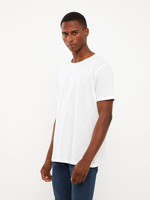 Bisiklet Yaka K?sa Kollu Penye Erkek Ti??rt