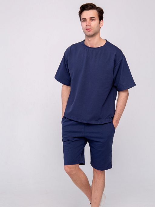 Костюм муж.(футболка+шорты)_М40/индиго - Ihomelux фото 15