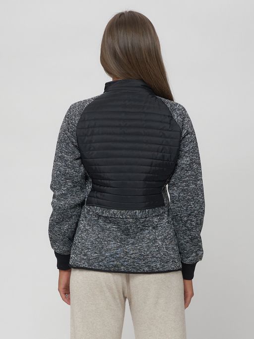 Толстовка женская на молнии черного цвета 2160Ch - Mtforce фото 8