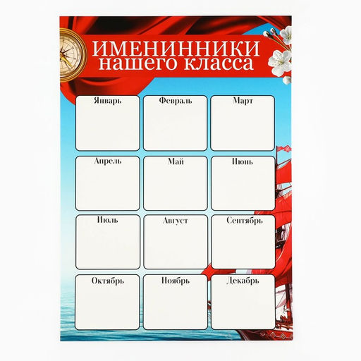 Классный уголок, А4, 5 плакатов «Корабль»