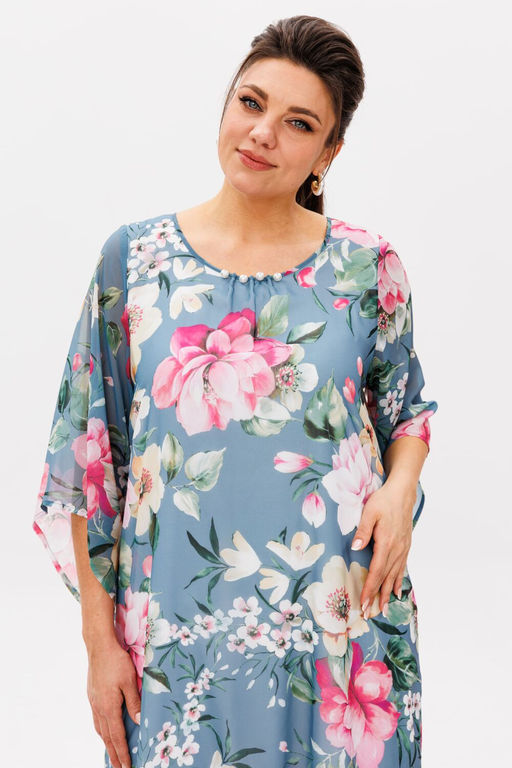 Платье ANELLI 1559 цветок миндаля  фото 5