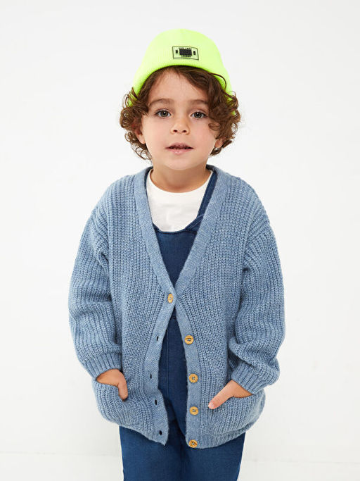 V Yaka Uzun Kollu Erkek Bebek Triko H?rka - Waikiki фото 2