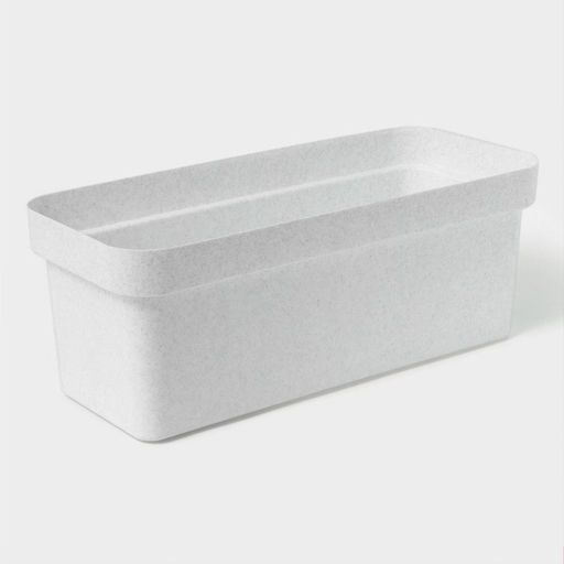 Цена за 2 шт. Ящик балконный для цветов «Эко», 8 л, 40×17×16 см, пластиковый, цвет светлый гранит