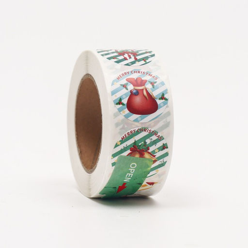 Наклейки в рулоне Mary Christmas, 500 шт., 2.5?2.5 см