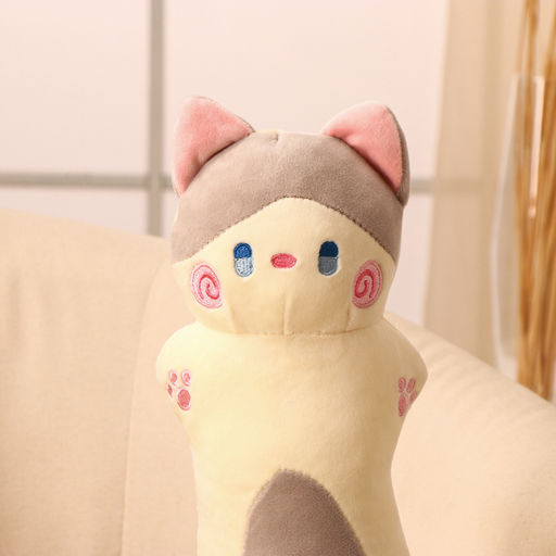 Мягкая игрушка «Кот-батон», 50 см, цвет светло-серый