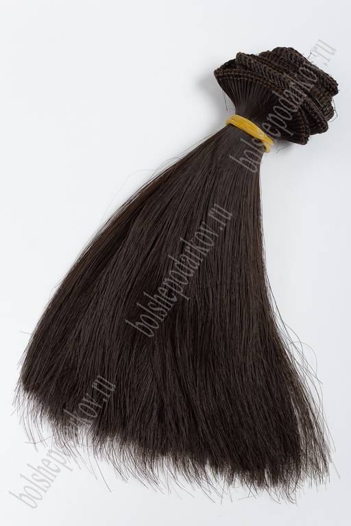 Фурнитура "Трессы для кукол Premium" 15 см; 30 гр (SF-2859) прямые №6