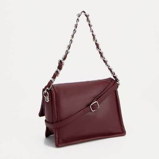Сумка-мессенджер на клапане, 2 ремня, цвет бордовый - Simaland фото 2