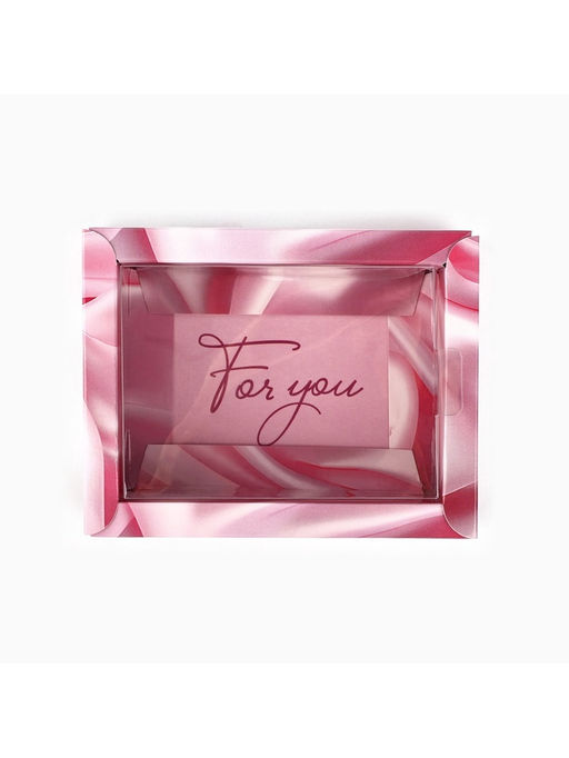 Цена за 5 шт. Коробка складная с пластиковой крышкой «С любовью», 11.5×9×4 см