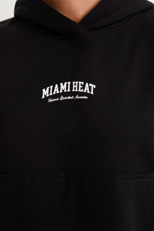 DeFactoFit Толстовка из плотной ткани с капюшоном NBA Miami Heat  фото 5