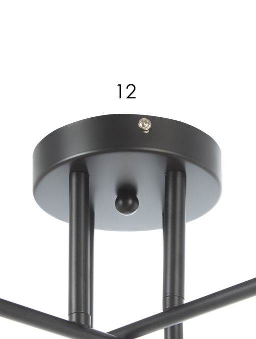 Люстра XA1689B/4, 4×60 Вт, E27, чёрная