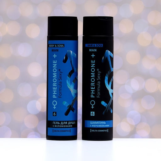 Подарочный набор косметики мужской Formula Sexy №6, гель для душа, 250 мл+шампунь, 250 мл (по мотивам Blue Label (Givenchy)