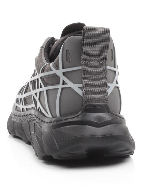 03-33081BK-7 GREY Кроссовки мужские (натуральная кожа (нубук), текстиль)