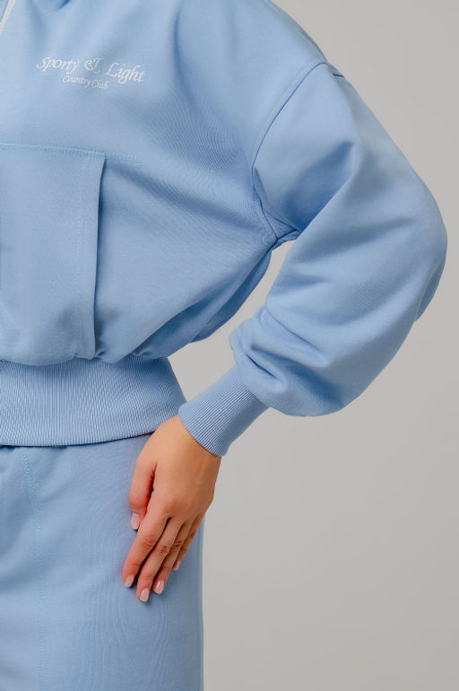 Арт. 2539/1  Костюм женский с брюками 42-48 (4 шт) Цвет:Голубой