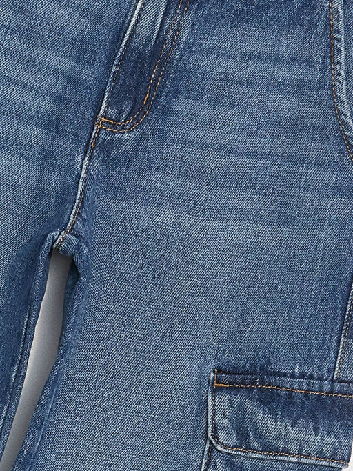Beli Lastikli Wideleg K?z ?ocuk Kargo Jean Pantolon - Waikiki фото 3