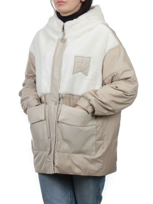 M24-209 BEIGE Куртка демисезонная женская (100 гр. холлофайбер) - Fashion фото 5