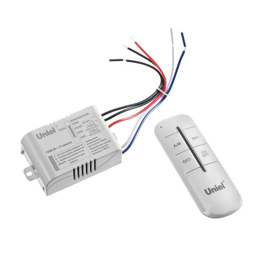 Пульт управления светом Uniel UCH-P005-G2-1000W-30Ml, 2 канала × 1000 Вт, радиус действия 30 м