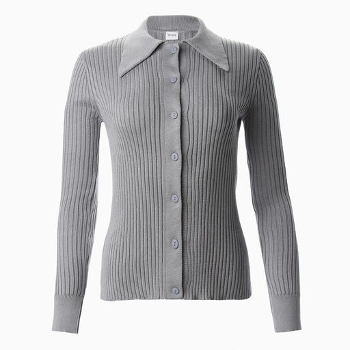 Джемпер женский на пуговицах MINAKU: Knitwear collection, серый, размер 42-44