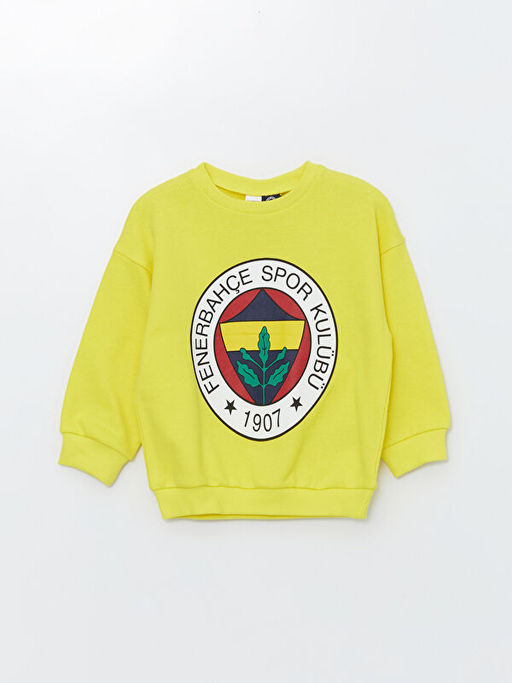 Bisiklet Yaka Uzun Kollu Fenerbah?e Bask?l? Erkek Bebek Sweatshirt - Waikiki фото 5
