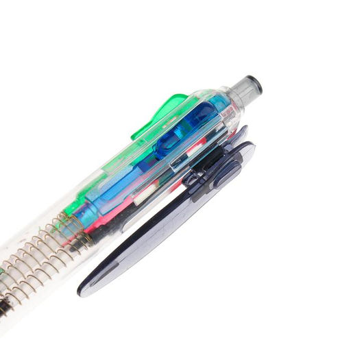 Цена за 12 шт. Ручка шариковая многоцветная Calligrata, автоматическая, 4 цвета, МИКС  фото 2