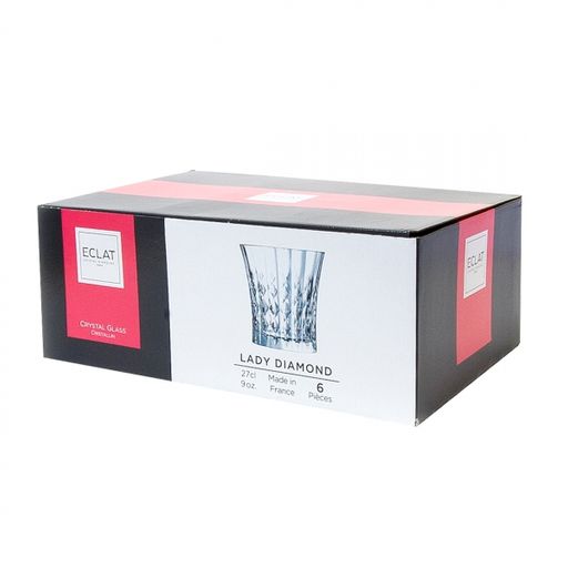 Набор стаканов ЛЕДИ ДАЙМОНД 270мл низкий 6шт