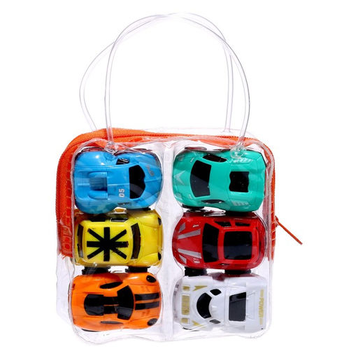 Машинки инерционные «Рейсер», набор 6 шт., в сумке, МИКС