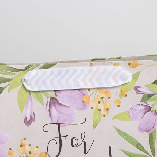 Цена за 3 шт. Пакет подарочный крафтовый, упаковка, For you, 22 х 17.5 х 8 см