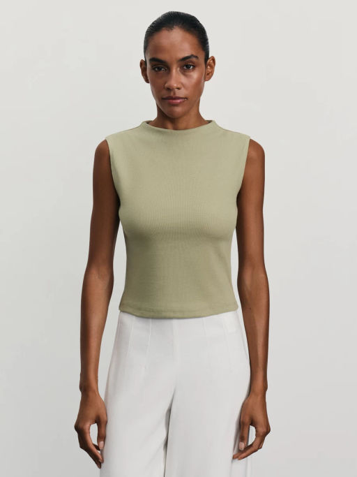 Базовый топ в рубчик / Zarina  фото 3