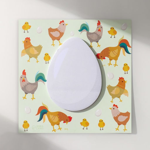 Магнит на холодильник с блоком для записей «Курица или яйцо?», 12.5×12.5 см