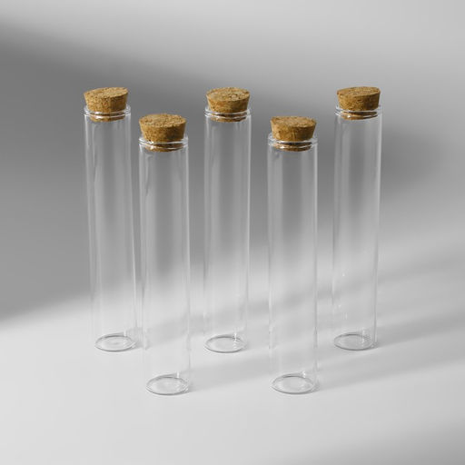 Цена за 2 шт. Набор баночек для хранения бисера, d=2.2×12 см, 5 шт., в контейнере, 13.5×13.5×3.5 см