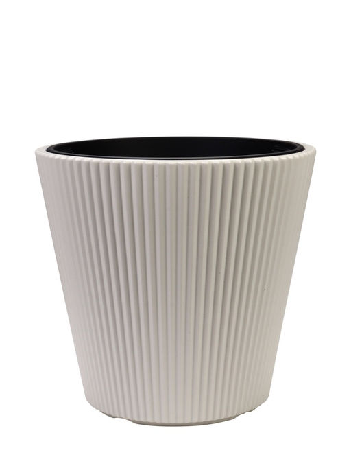 Кашпо вставкой 30 л d 39см h37см кремовый СТРИП