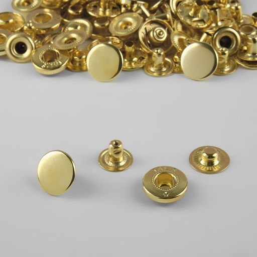 Цена за 20 шт. Кнопка установочная, Альфа (S-образная), d = 15 мм, цвет золотой - Simaland фото 2