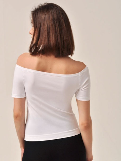 MY Футболка женская MA1018 T-SHIRT OFF-SHOULDER (1/50)  фото 4