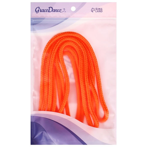 Скакалка гимнастическая Grace Dance, 3 м, цвет оранжевый  фото 3