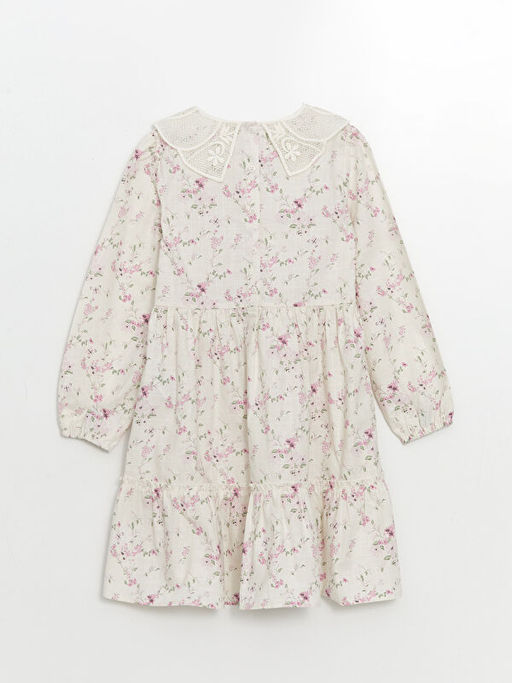 Bebe Yaka ?i?ekli K?z ?ocuk Elbise