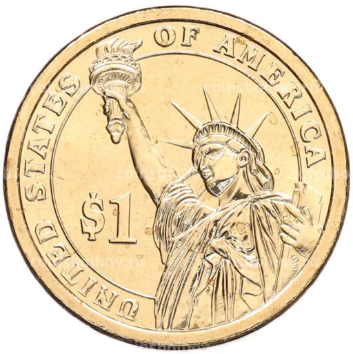 Монета 1 доллар 2010 года (P) США 16-й президент США Авраам Линкольн