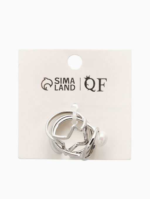 Набор колец 3 шт "Новый стиль" космос, размер МИКС, цвет белый в серебре