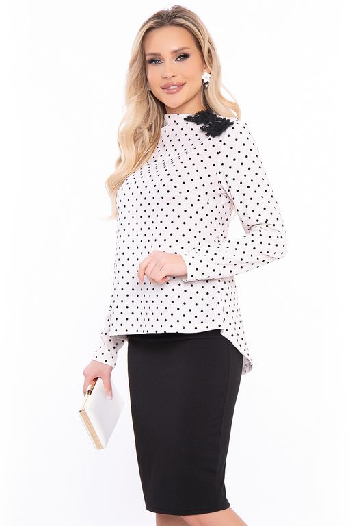 Костюм с юбкой Классика жанра (горох) К3049 - Lt collection фото 7