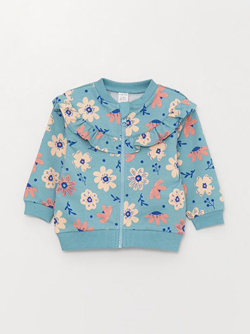 K?z Bebek Fermuarl? Sweatshirt ve E?ofman Alt 2li Tak?m - Waikiki фото 2