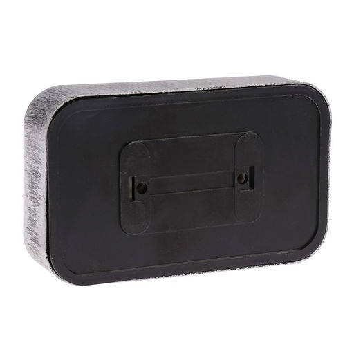 Розетка «Элект» RA 16-237-ЧС, 250 В, 16 А, открытая, двухместная, без заземления, чёрная под серебро