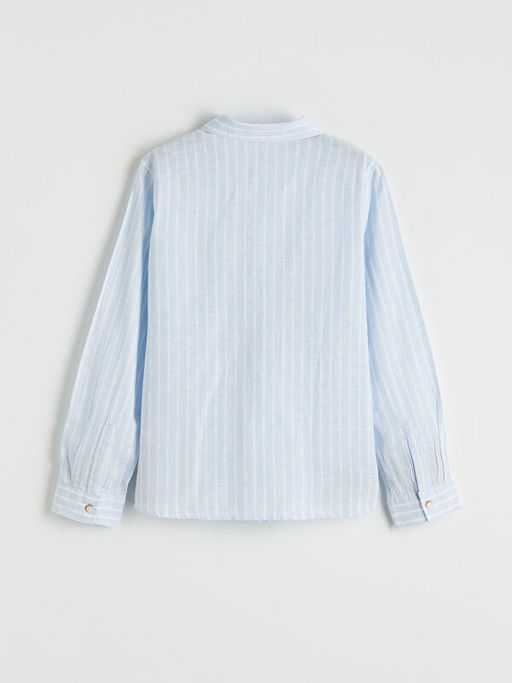 ?izgili Keten Kar???ml? Erkek ?ocuk G?mlek