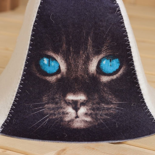 Шапка для бани Кошка принт - Добропаровъ фото 2