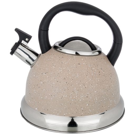 ЧАЙНИК AGNESS СО СВИСТКОМ, СЕРИЯ АРКТИК 3,0 Л И СКЛАДЫВАЮЩЕЙСЯ РУЧКОЙ, ИНДУКЦИОННОЕ КАПСУЛЬНОЕ ДНО