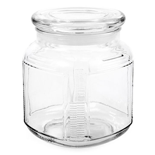 Банка стеклянная прижимная крышка Бочонок 0,75л, 10х10х13см, д/горла-7,5см, д/основания-7см, в коробке (Китай) - Домашняя мода фото 2