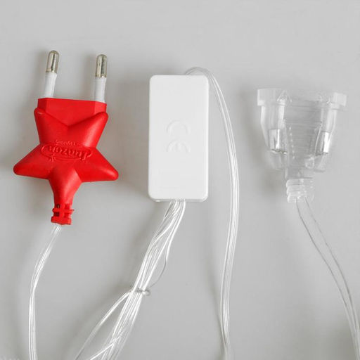 Гирлянда Занавес 2?1.5 м с насадками Ёжики, IP20, прозрачная нить, 360 LED, свечение мульти (RG/RB), мигание, 220 В - Luazon lighting фото 5